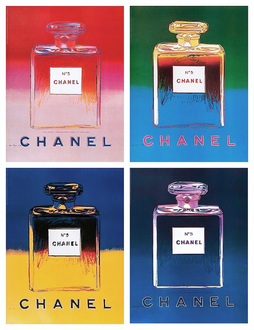 Warhol, Chanel-Suite ( vier Kunstwerke), Chanel-Werbekampagne (nach)