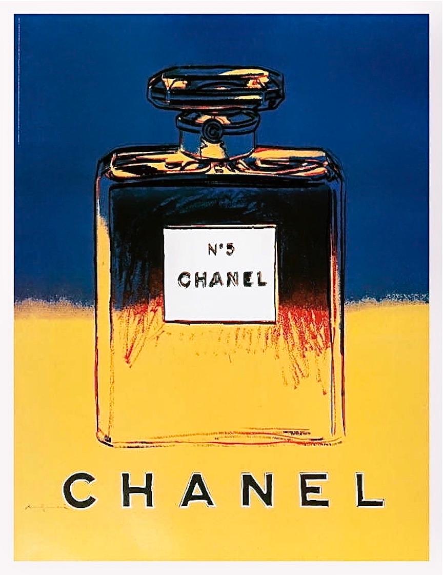 Andy Warhol Landscape Print - Warhol, Chanel (Yellow/Blue), Chanel Ad Campaign (after)