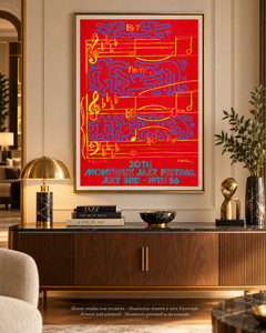 WARHOL & HARING - Jazz, Dancing on Music Sheet - Screenprint Poster, Montreux