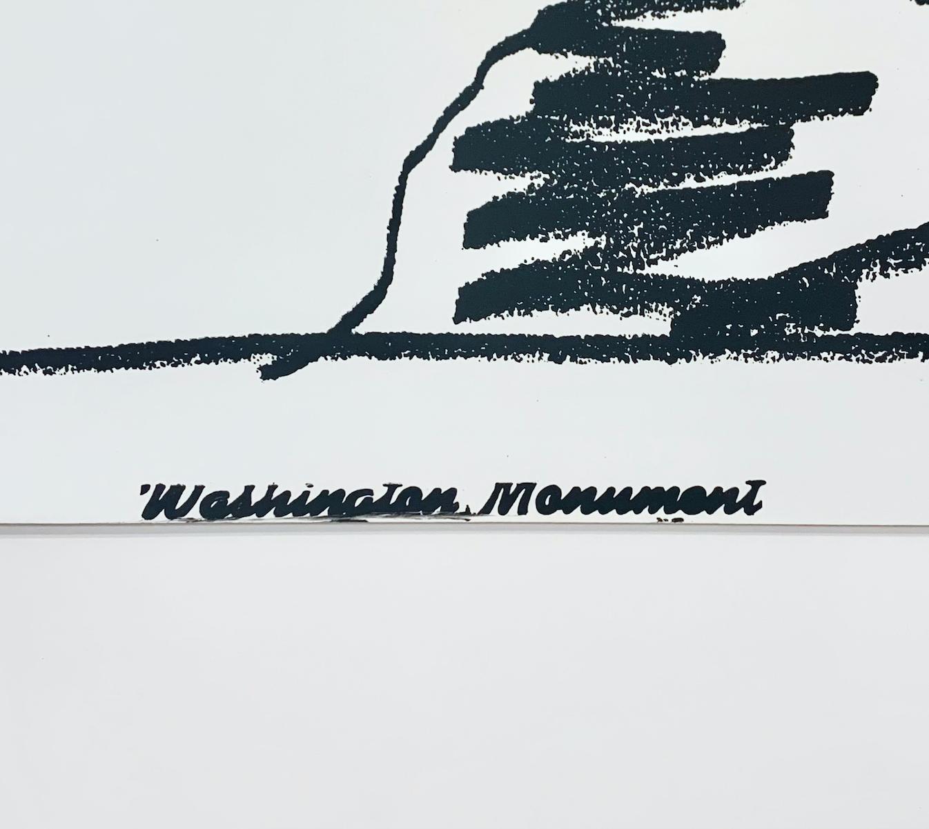 Monumento a Washington - Landscape Print Gris de Andy Warhol