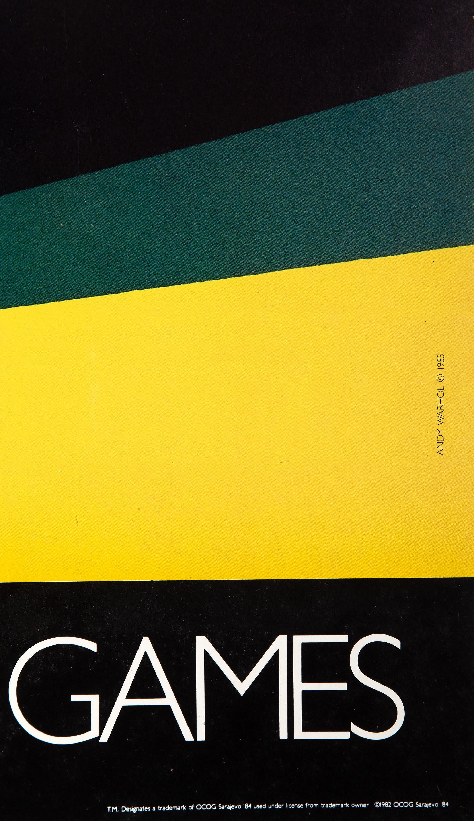 XIVe Jeux olympiques d'hiver, affiche pop art d'Andy Warhol en vente 3