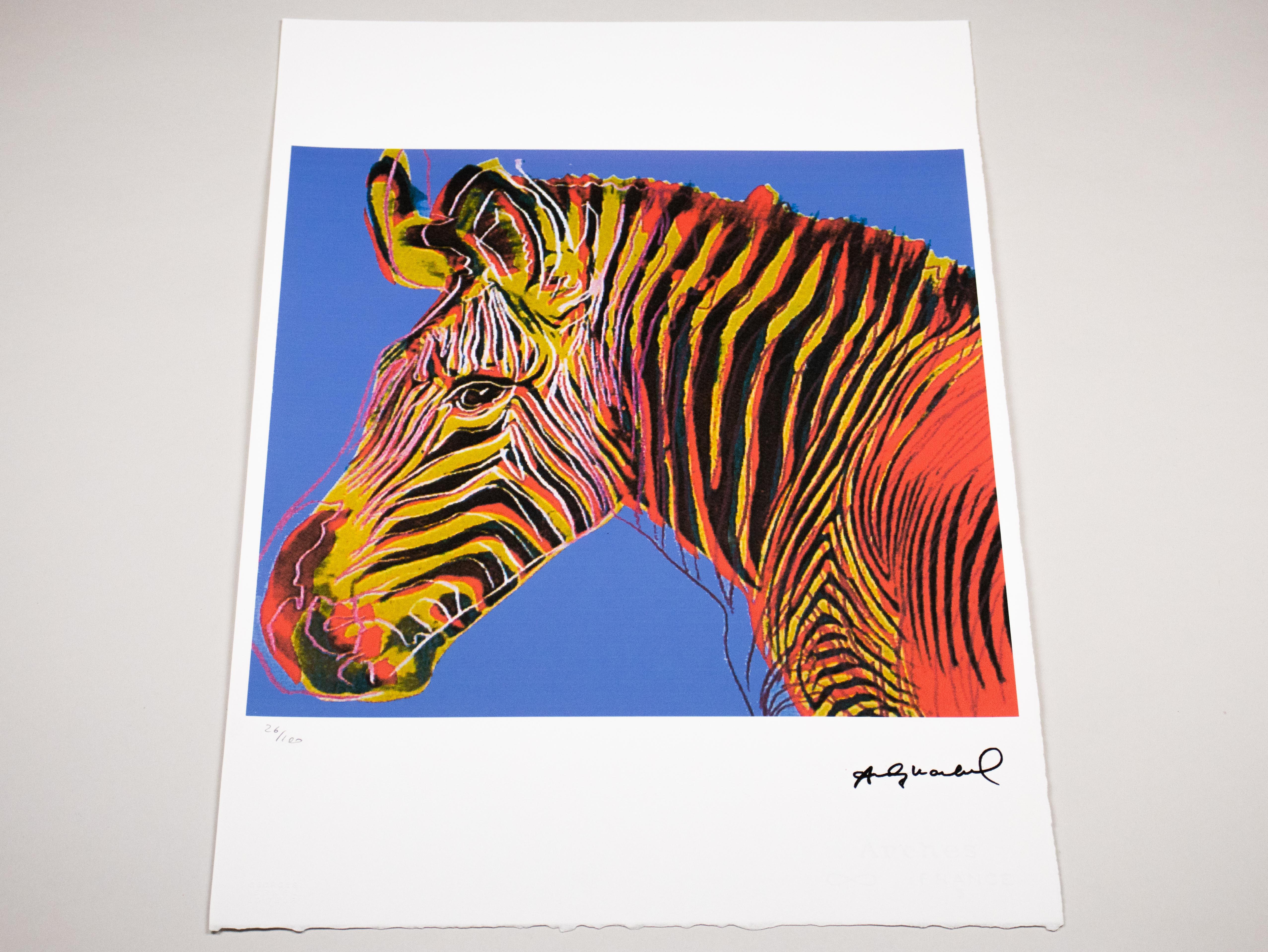 Zebra - 1983 - Original Lithograph - Limited Edition Print - 26/100 pcs. 2