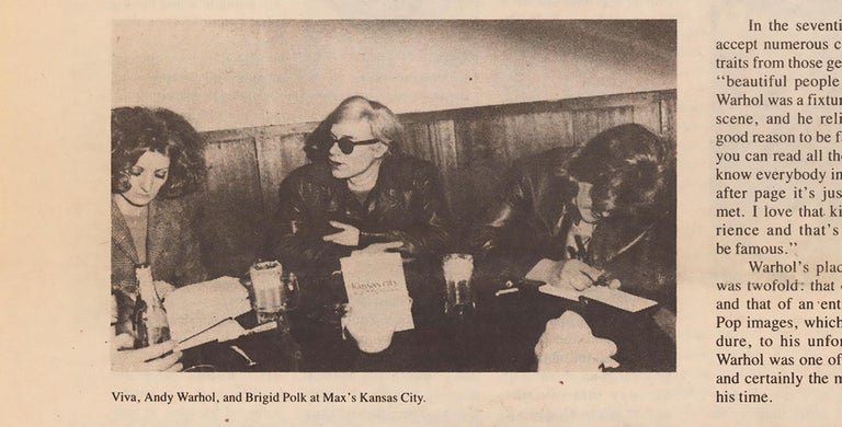 Paper Andy Warhol Retrospective MoMA, 1989