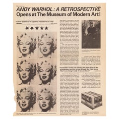 Andy Warhol, Retrospektive MoMA, 1989