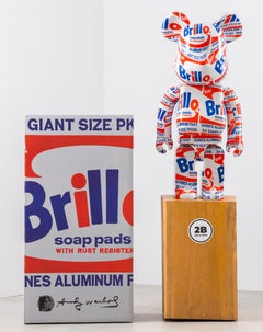Bearbrick 1000% by Andy Warhol Brillo 