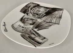 Andy Warhol firma e numera Campbell's Soup. Piatto Can e Billing