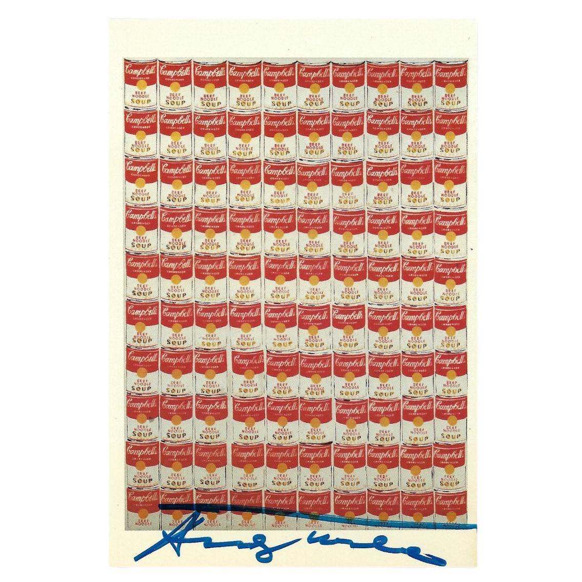 Andy Warhol Signed Campbell's Soup Postcard
