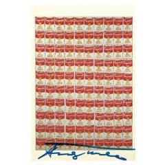 Vintage Andy Warhol Signed Campbell's Soup Postcard