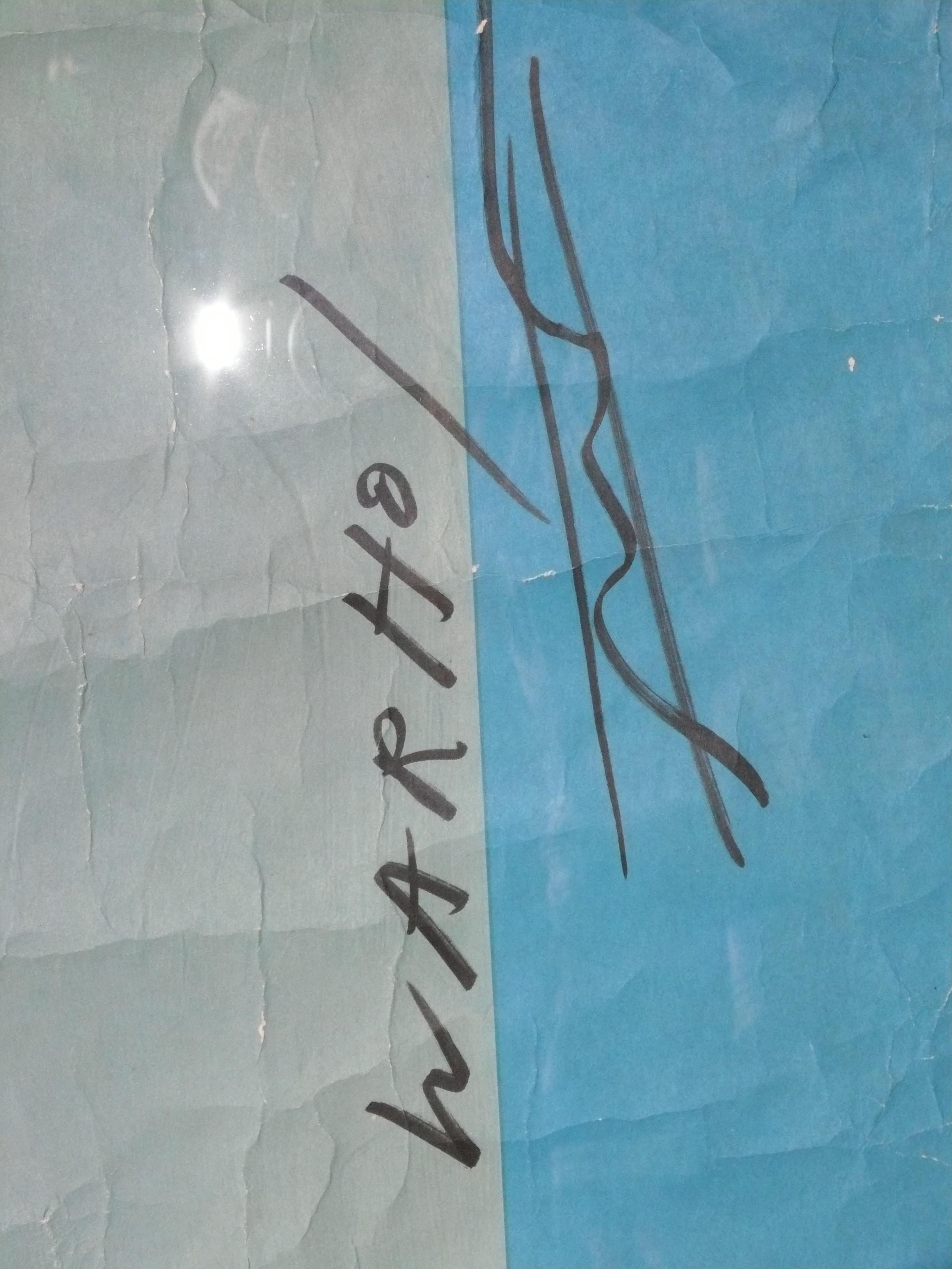 Andy Warhol signiert Lithographie 52