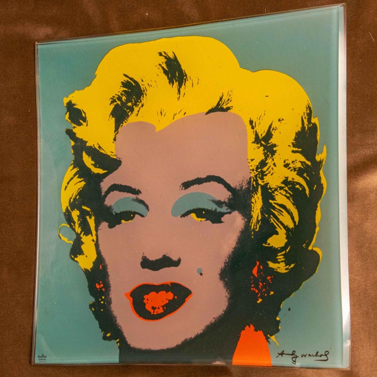 Andy Warhol Square Glass Plate with Marilyn Monroe Icon for Rosenthal ...