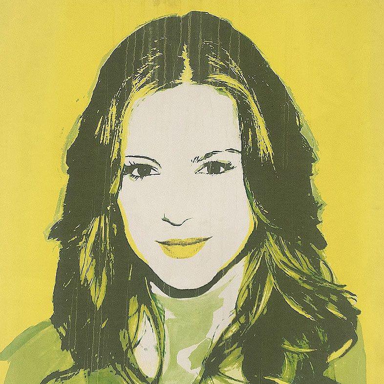 Original Andy Warhol style Pop Art portrait of Patricia Arquette, Giclee printed on stretched canvas. The print takes after Worhols 1967 Multiple Marilyn Monroe prints, it features different hues of yellow and green.

The print originates from a