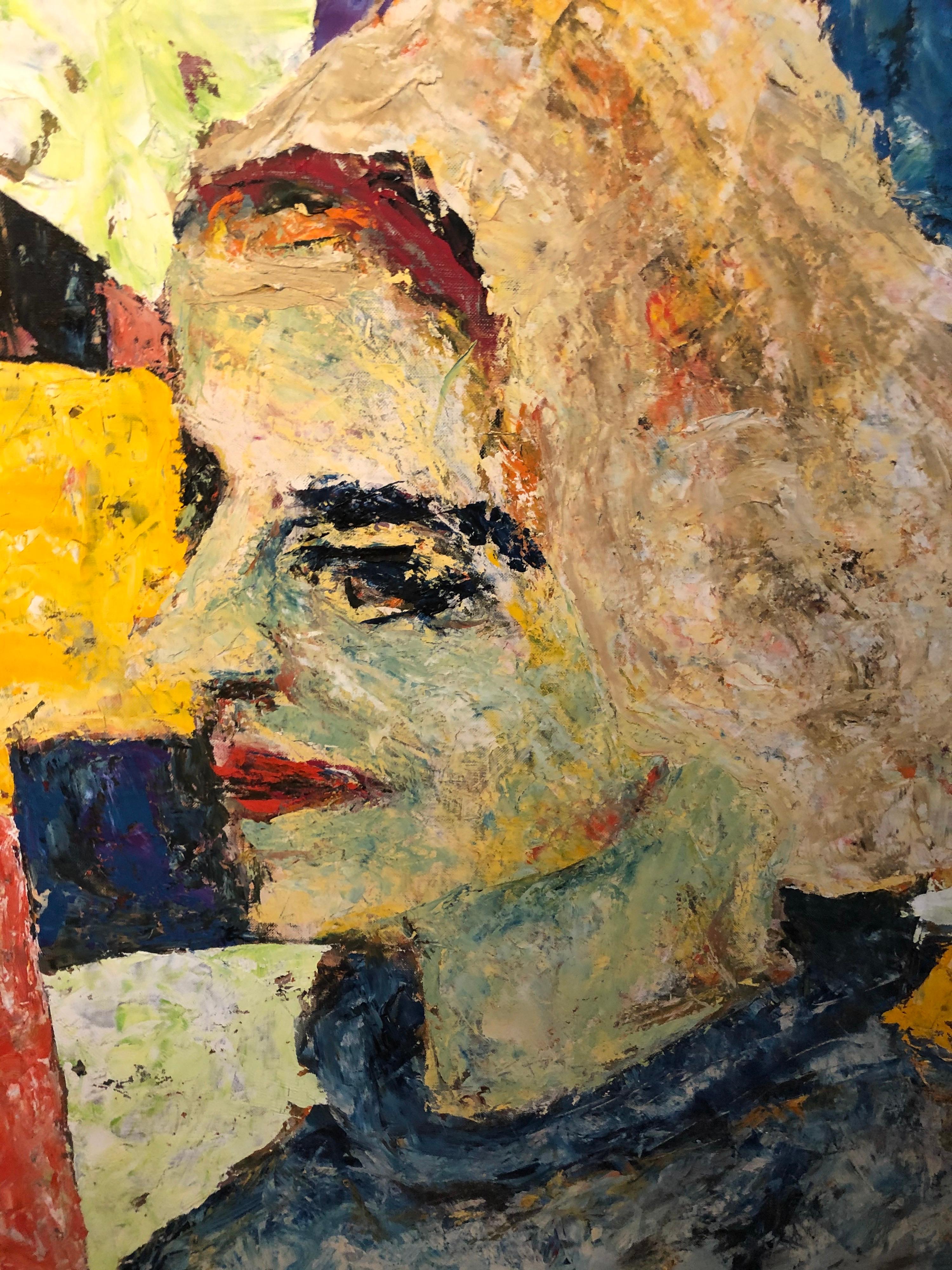 Andy Warhol Style Portrait of a Woman In Good Condition For Sale In Redding, CT
