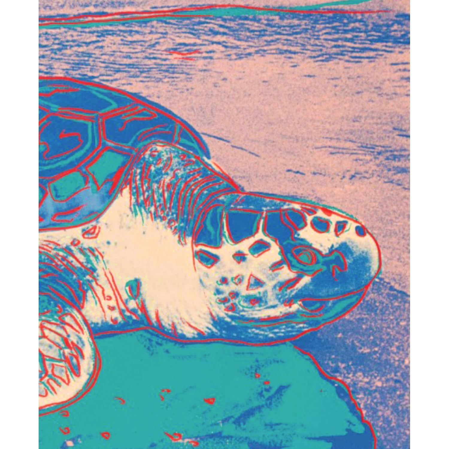 Hand-Crafted Andy Warhol Turtle 1985 'FS II.360A', Signed and Numbered