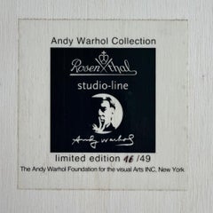 Andy Warhol x Rosenthal Blue Porcelain Portrait  Framed Pop Art Artwork