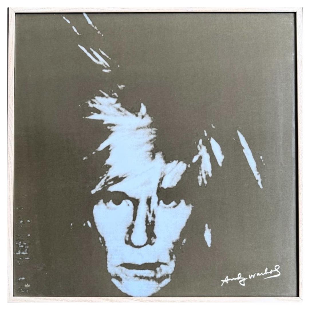 Andy Warhol x Rosenthal Blue Porcelain Portrait  Framed Pop Art Artwork For Sale