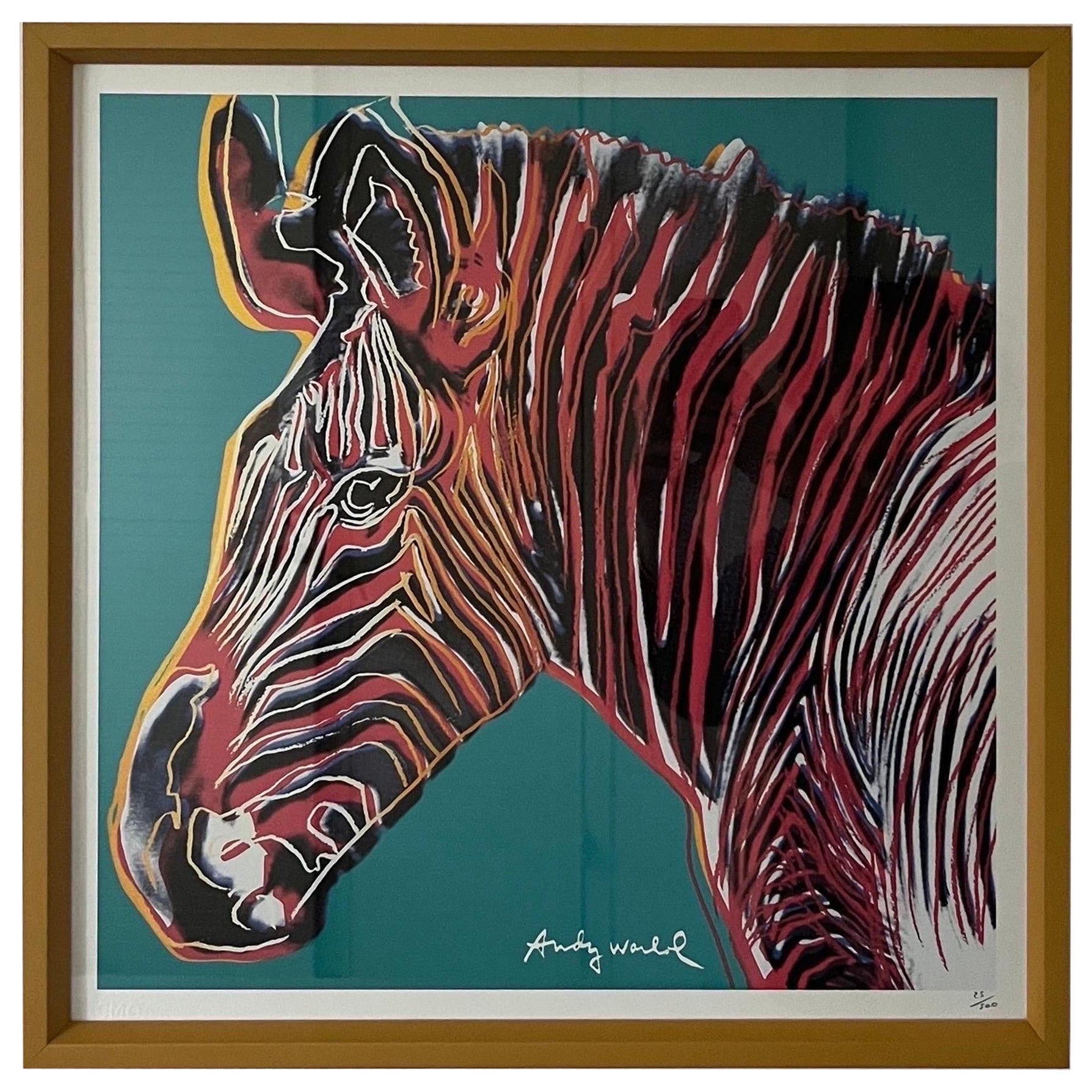 Andy Warhol Zebra Litografia a colori Edizione Limitata en vente