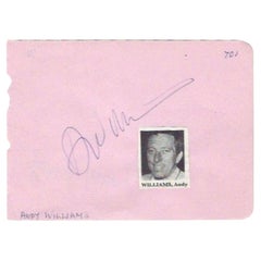 Andy Williams autograph