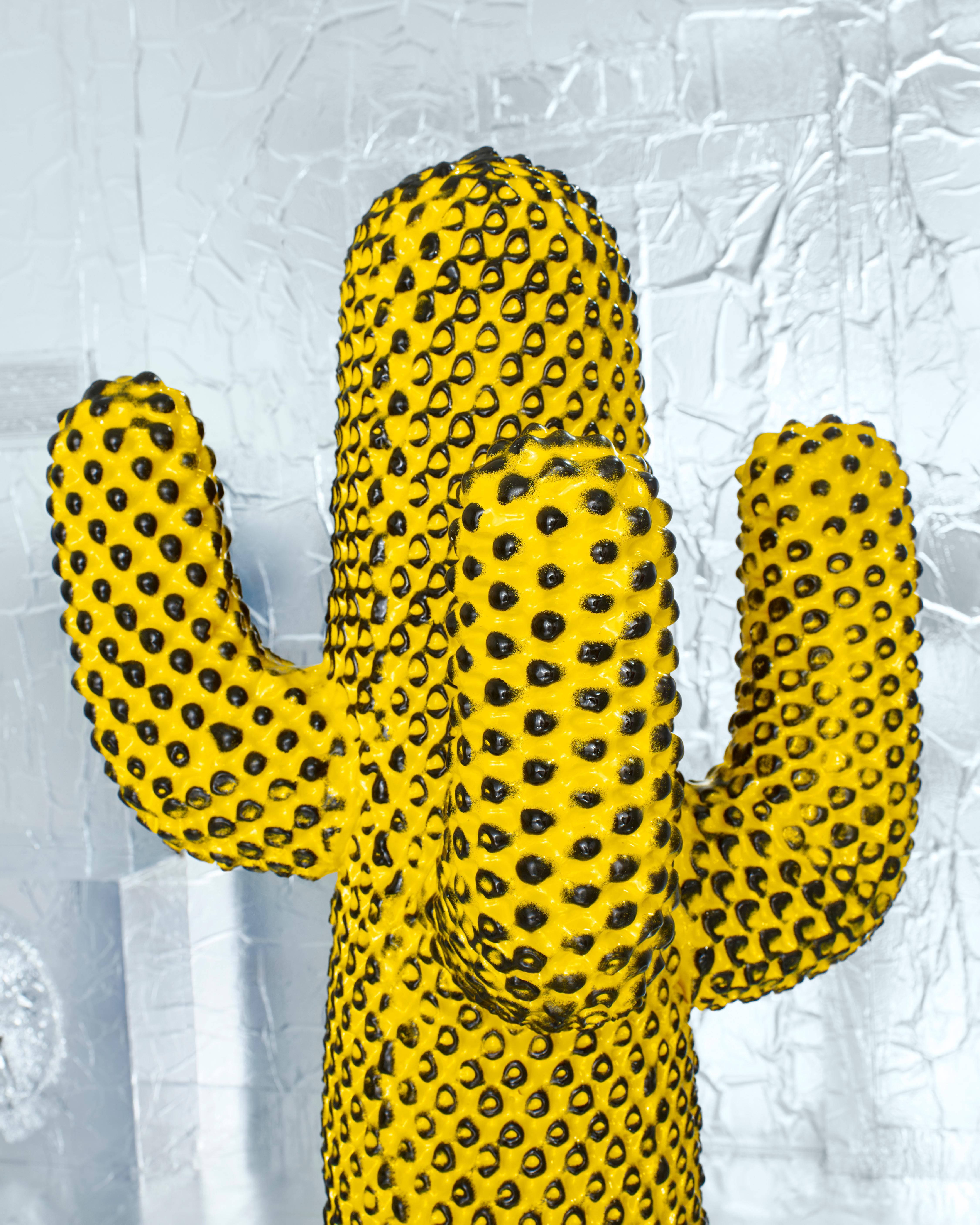 Italian Andy’s Cactus Yellow Coat Racks Sculpture by Andy Warhol x Gufram For Sale