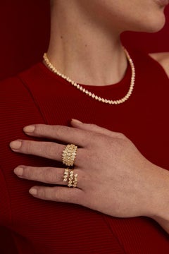 Fancy Yellow Navette Ring