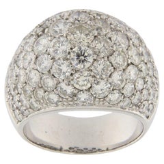 Used Anello a cupola in oro bianco cn diamanti 8.60 ct