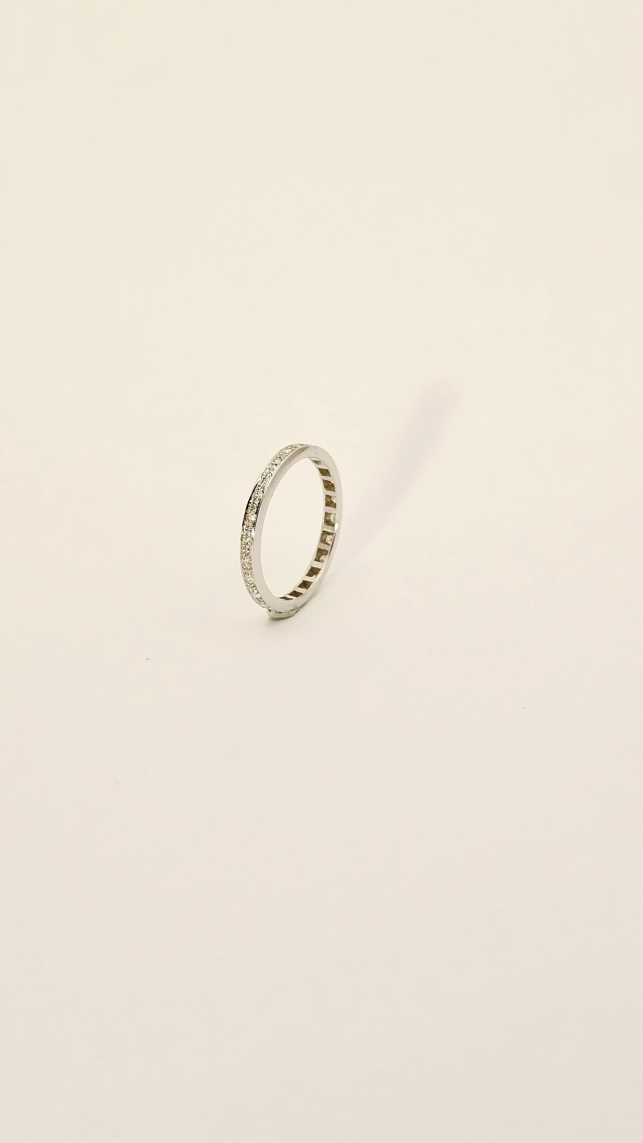18Kt Gold und Diamant Band Ring im Zustand „Neu“ im Angebot in Cattolica, IT