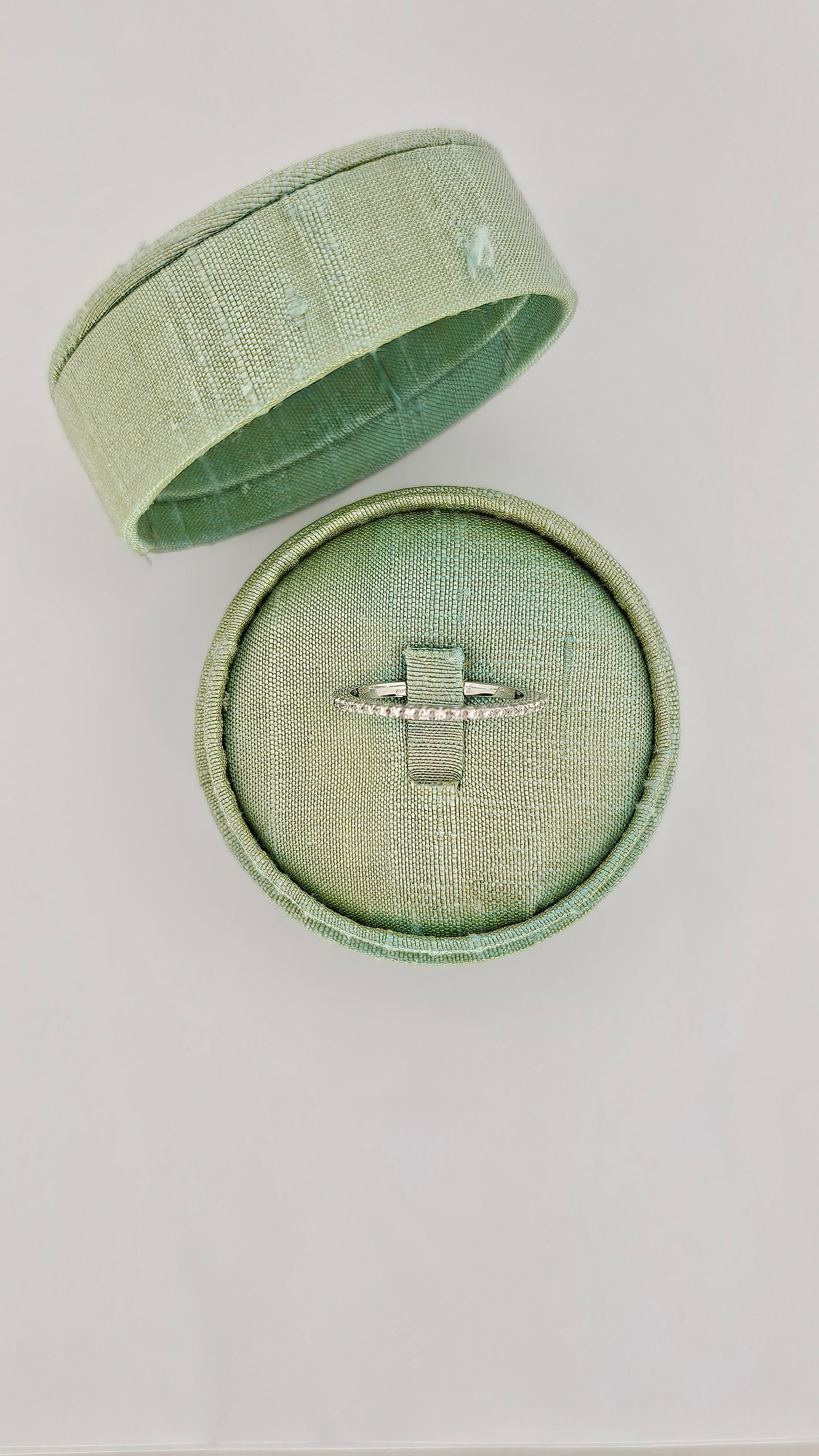 White Gold and Diamond Band Ring For Sale 1