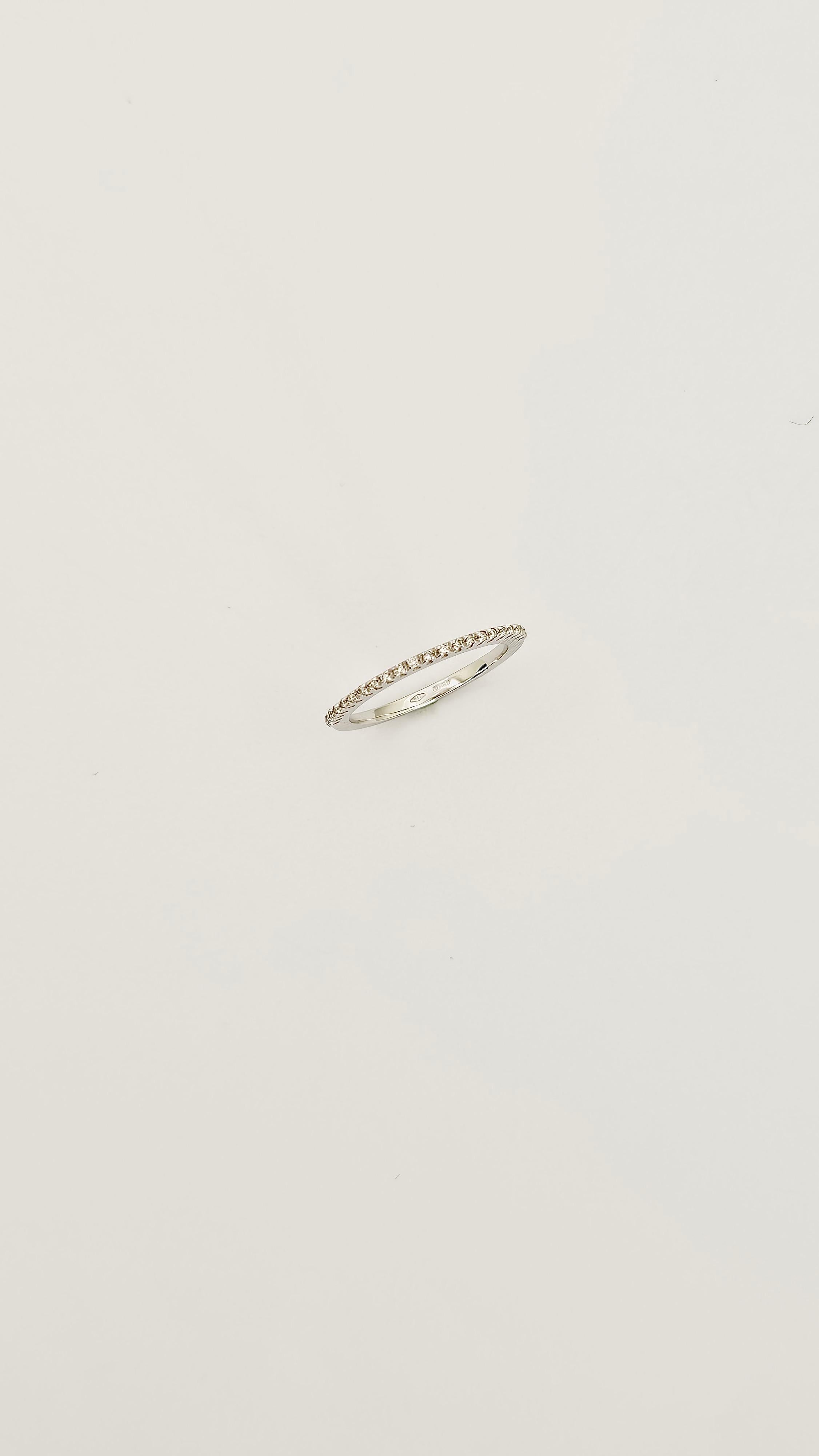 White Gold and Diamond Band Ring For Sale 2