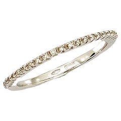 White Gold and Diamond Band Ring