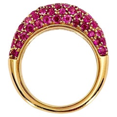 Anello a Fascia in Oro Rosa e Zaffiri Rosa