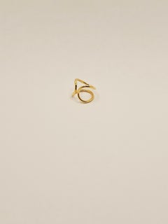 Anello a Fascia Incrociata in Oro Giallo 18 Kt