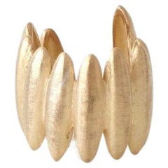 Anello a fascia in argento 925, placcato in oro 18 kt., Optical