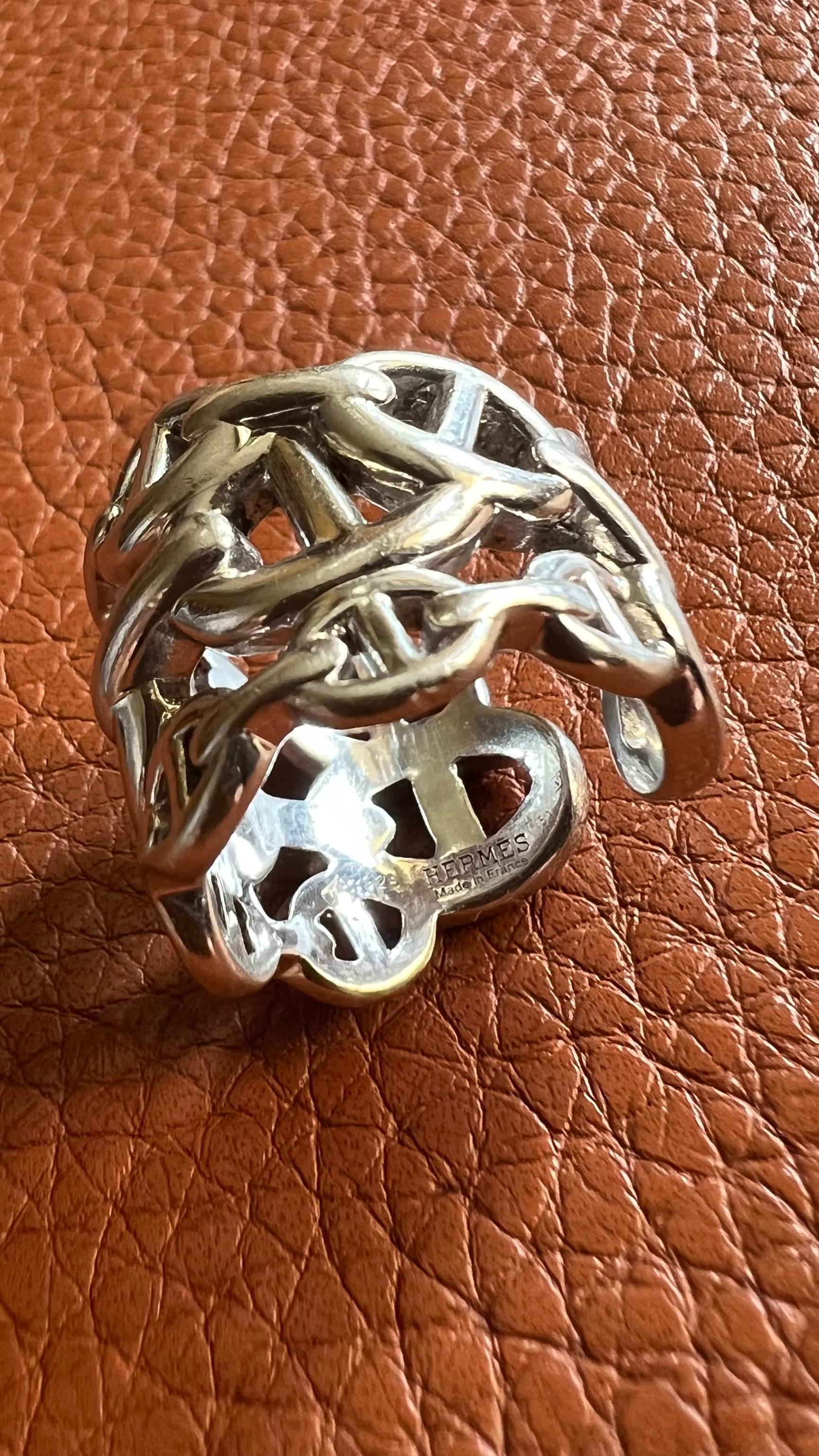 Anello argento Hermès For Sale 6