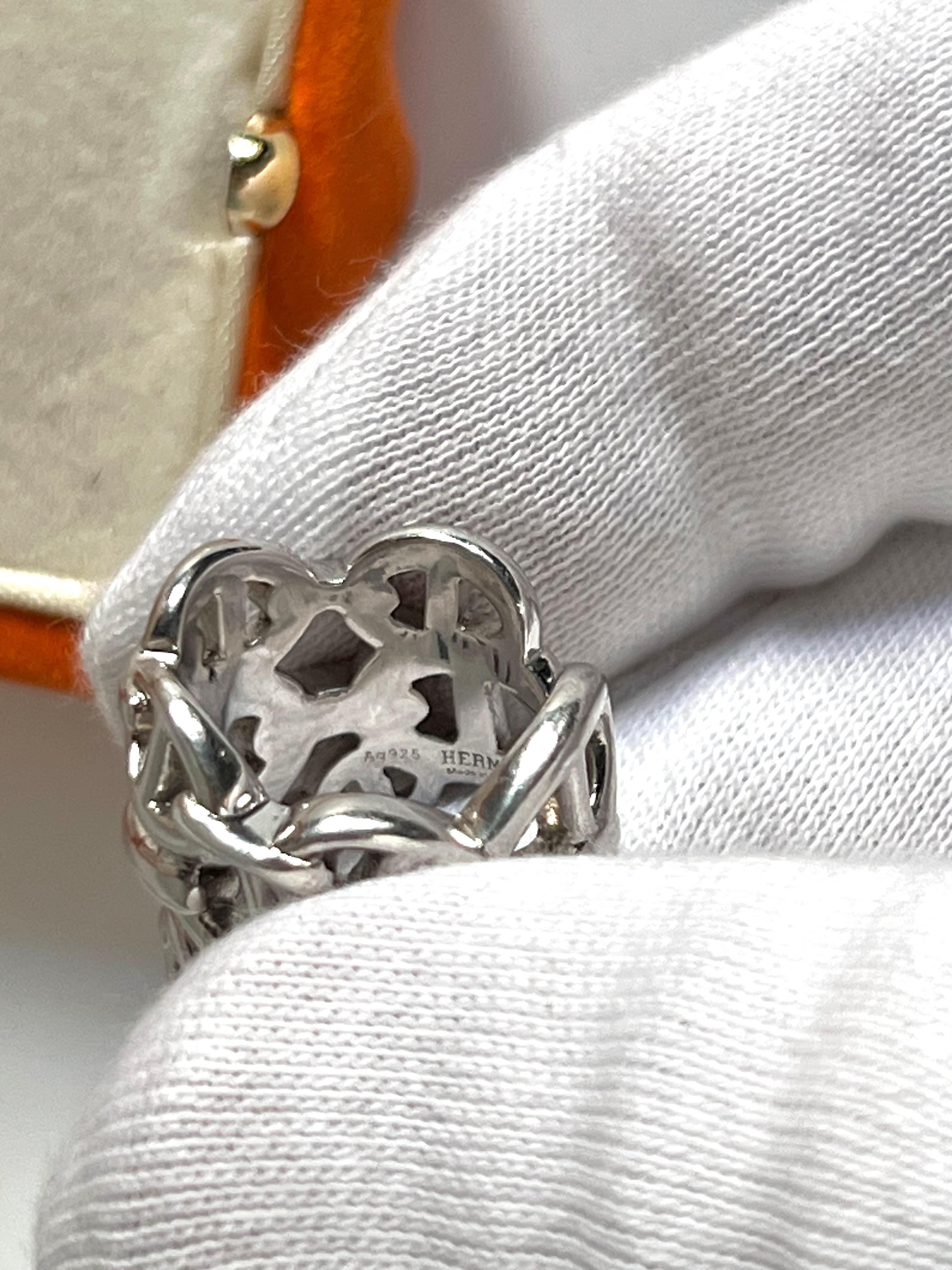 Anello argento Hermès For Sale 4