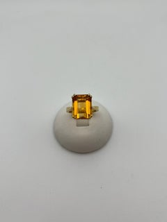 Anello artigianale in Oro giallo 18kt. con Citrino di 9.04 ct.