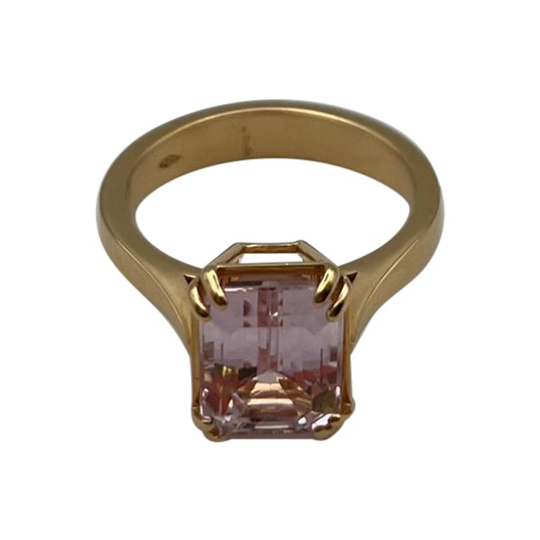 Anello artigianale in Oro rosa 18 kt. con Kunzite 2.80 ct. For Sale