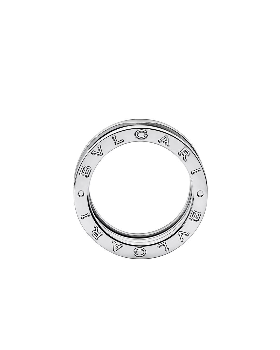 Bvlgari B.zero1 ring  four-band 18-karat white gold.
This iconic ring from Bvlgari's B.zero1 collection an elegant and comfortable ring, ideal for everyday wear.  Signed: With Bvlgari signature marking 'MADE IN ITALY' '750' '58.  
Measures 55 mm