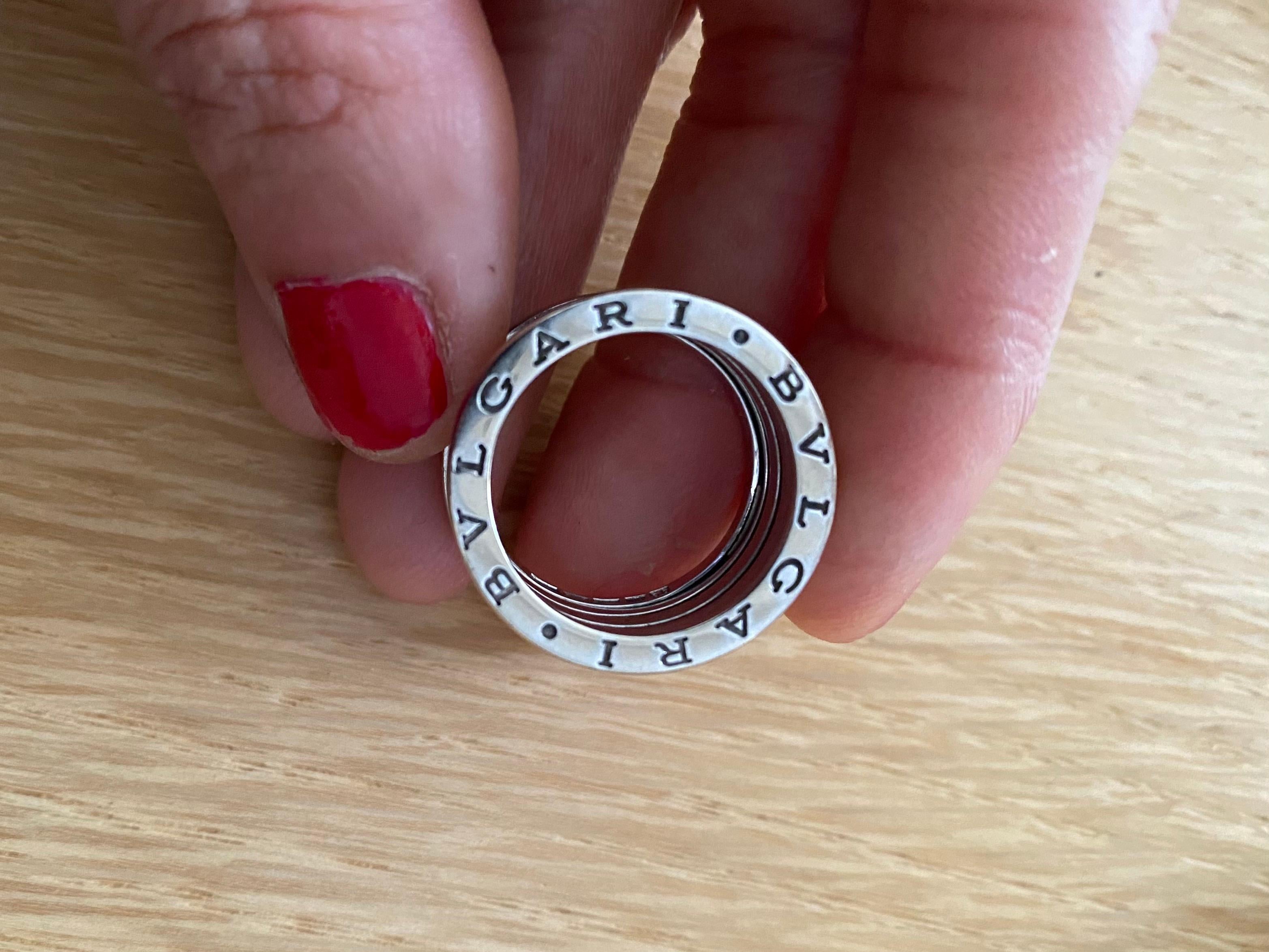 Bulgari B.Zero1 ring Four bands 18kt white gold original For Sale 1