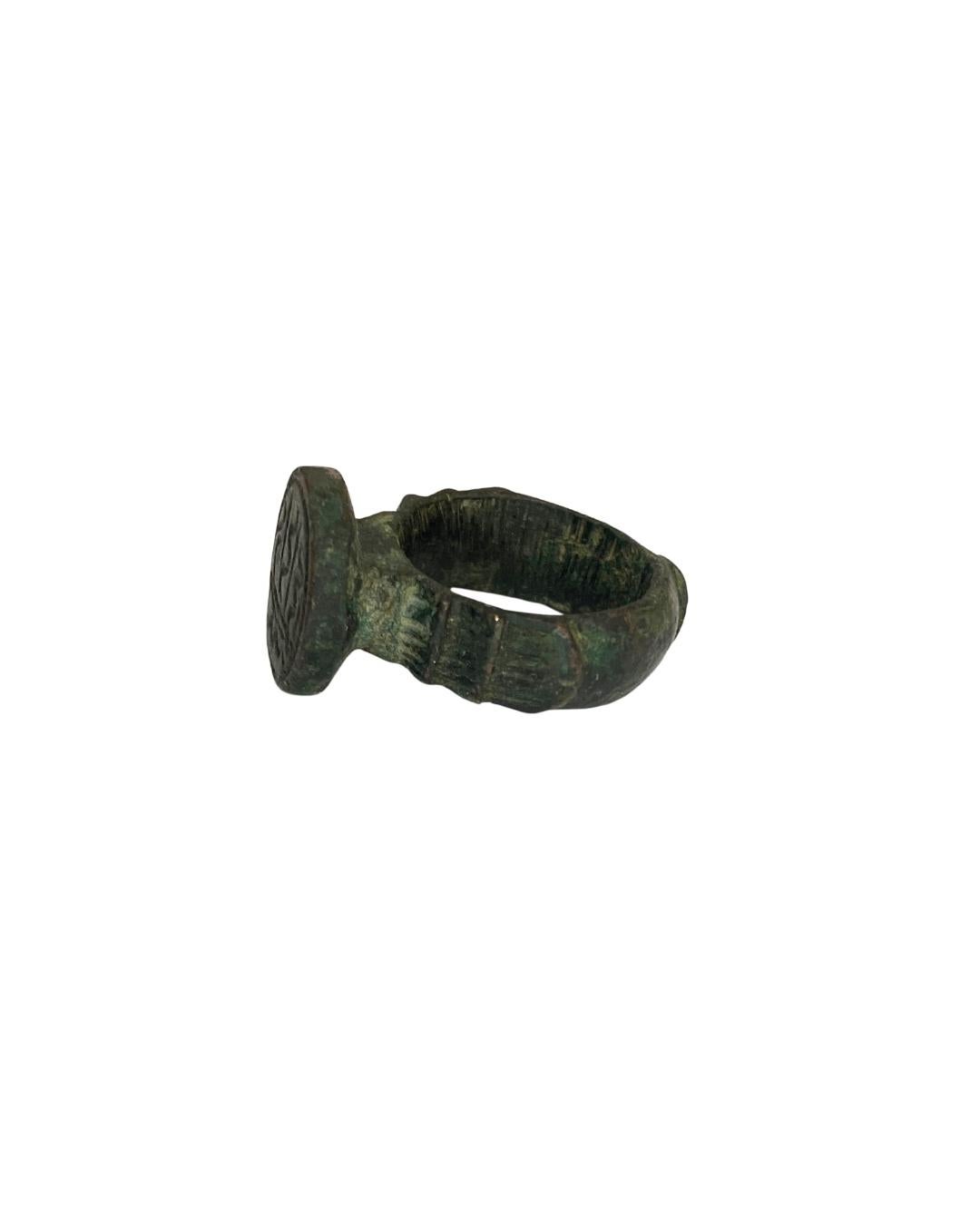 Medieval Antique Bronze Chevalier Ring