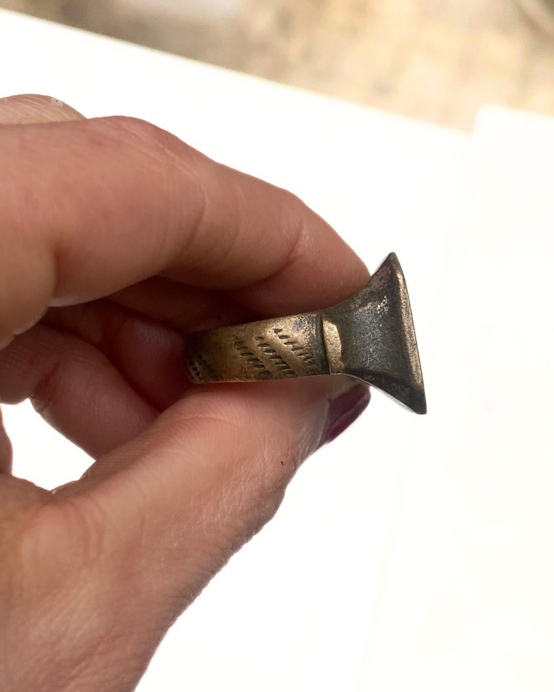 Antique Bronze Chevalier Ring For Sale 2