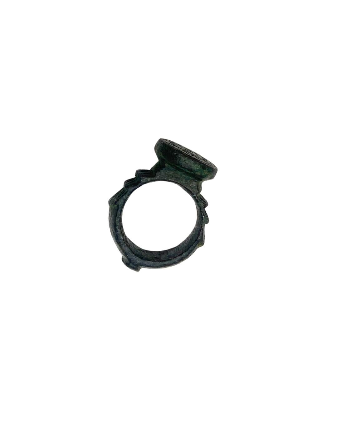 Antique Bronze Chevalier Ring 2