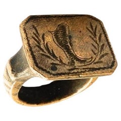 Antique Bronze Chevalier Ring