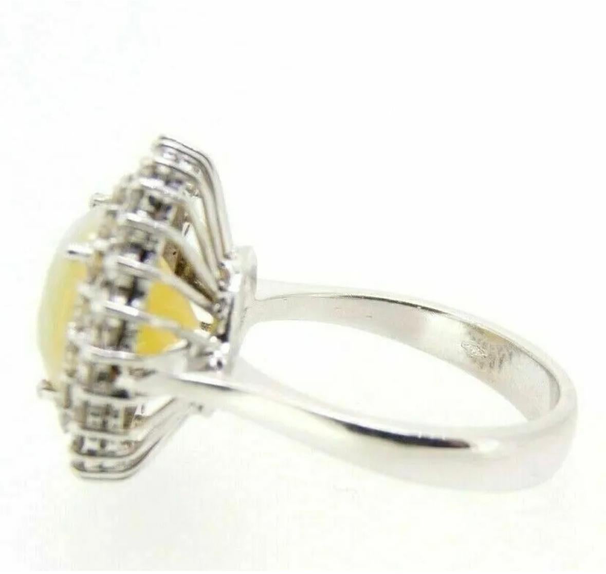 Cocktali-Ring mit Diamanten und Edelopal 3,16 Karat im Zustand „Neu“ im Angebot in Terni, IT