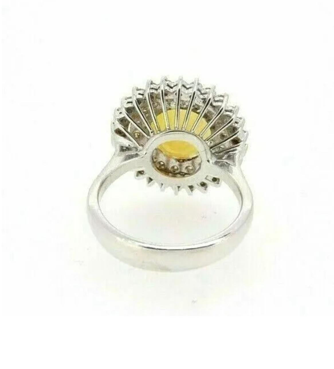 Cocktali-Ring mit Diamanten und Edelopal 3,16 Karat Damen im Angebot