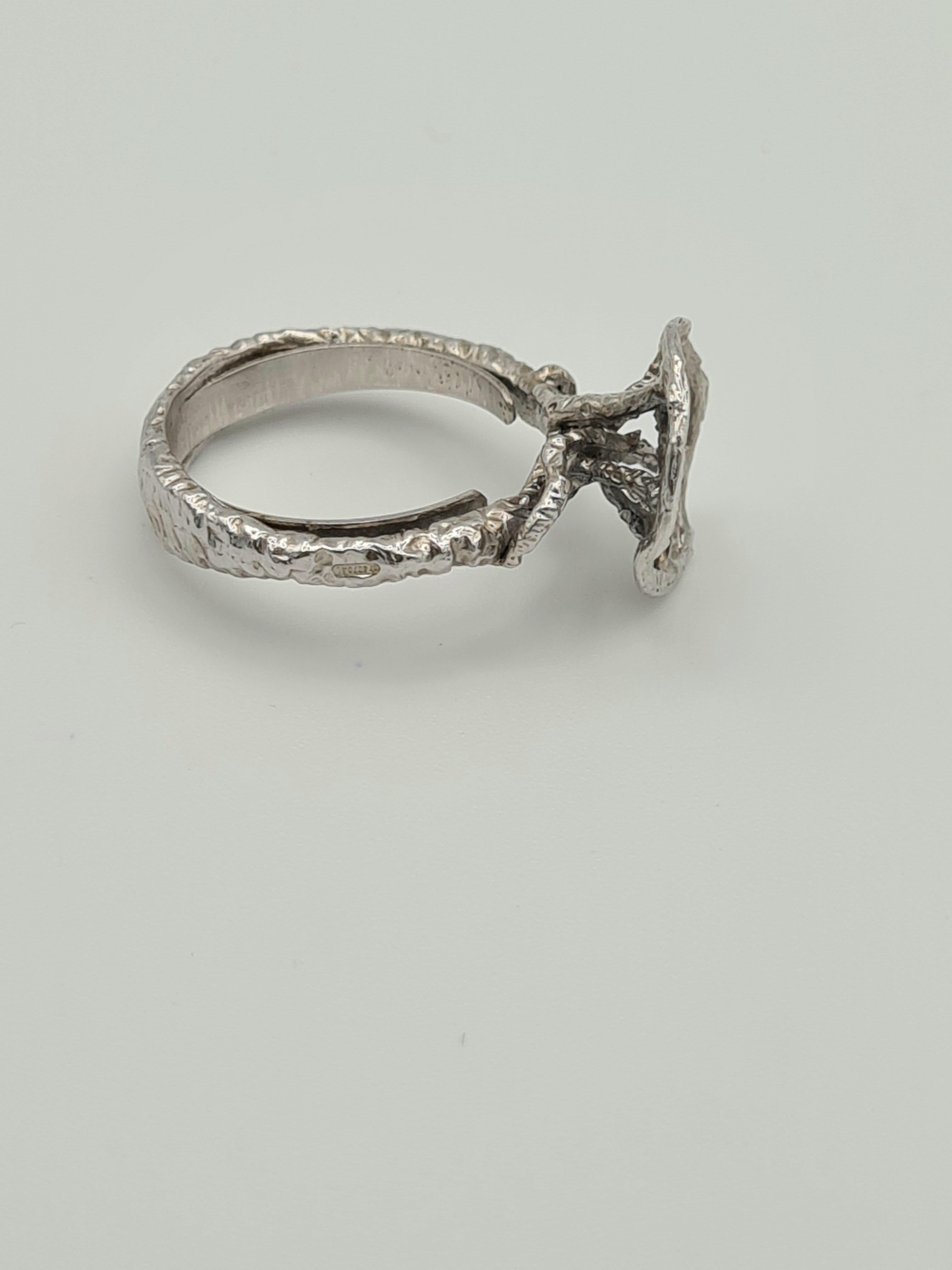 Anello collezione Disco Traforato preistorico In New Condition For Sale In San Salvatore Monferrato, IT