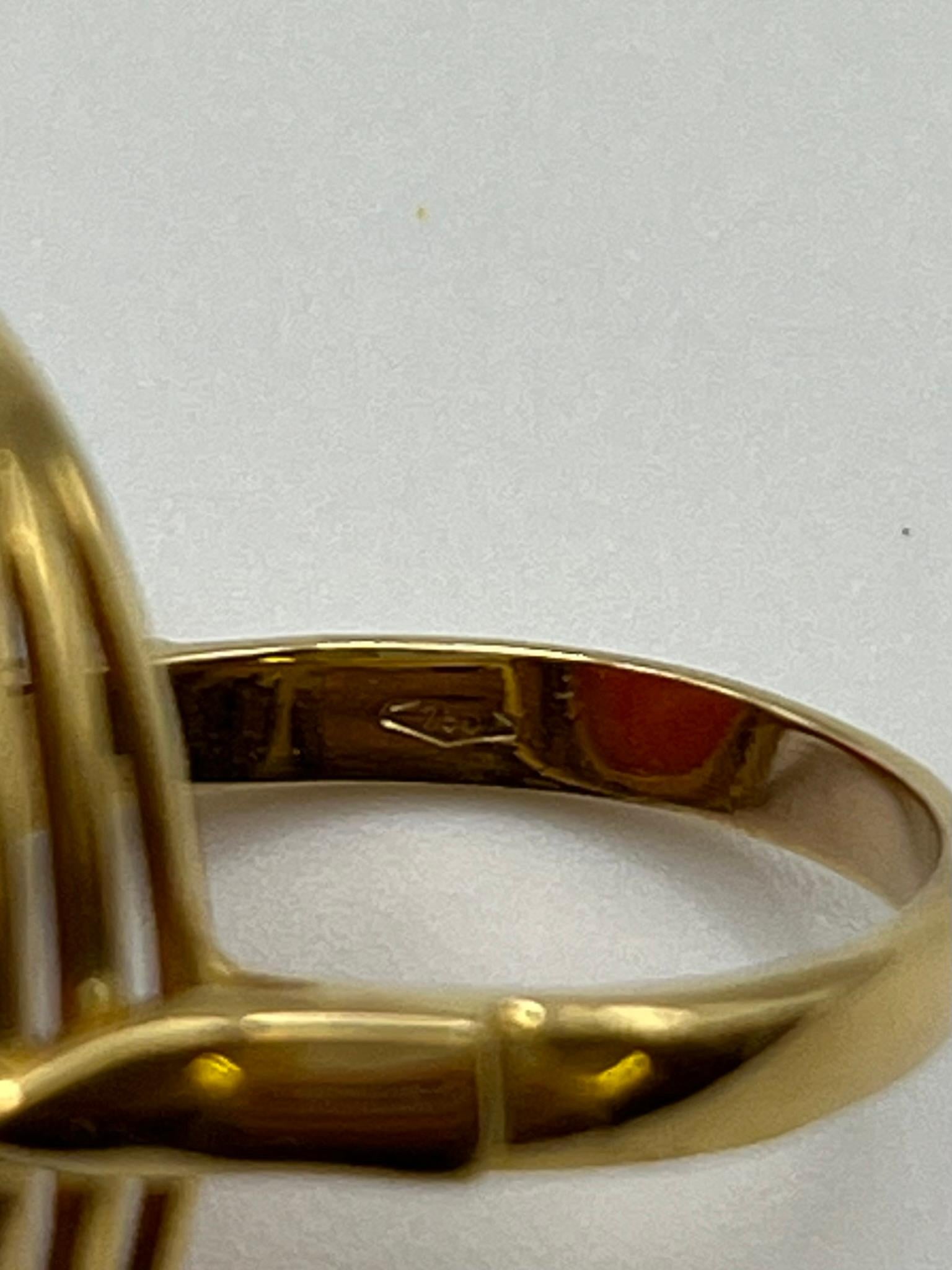 Anello con corallo giapponese e perle akoya in vendita 2