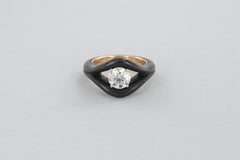 GIA-zertifizierter 1,25-karätiger Diamantring aus Eisen und Gold