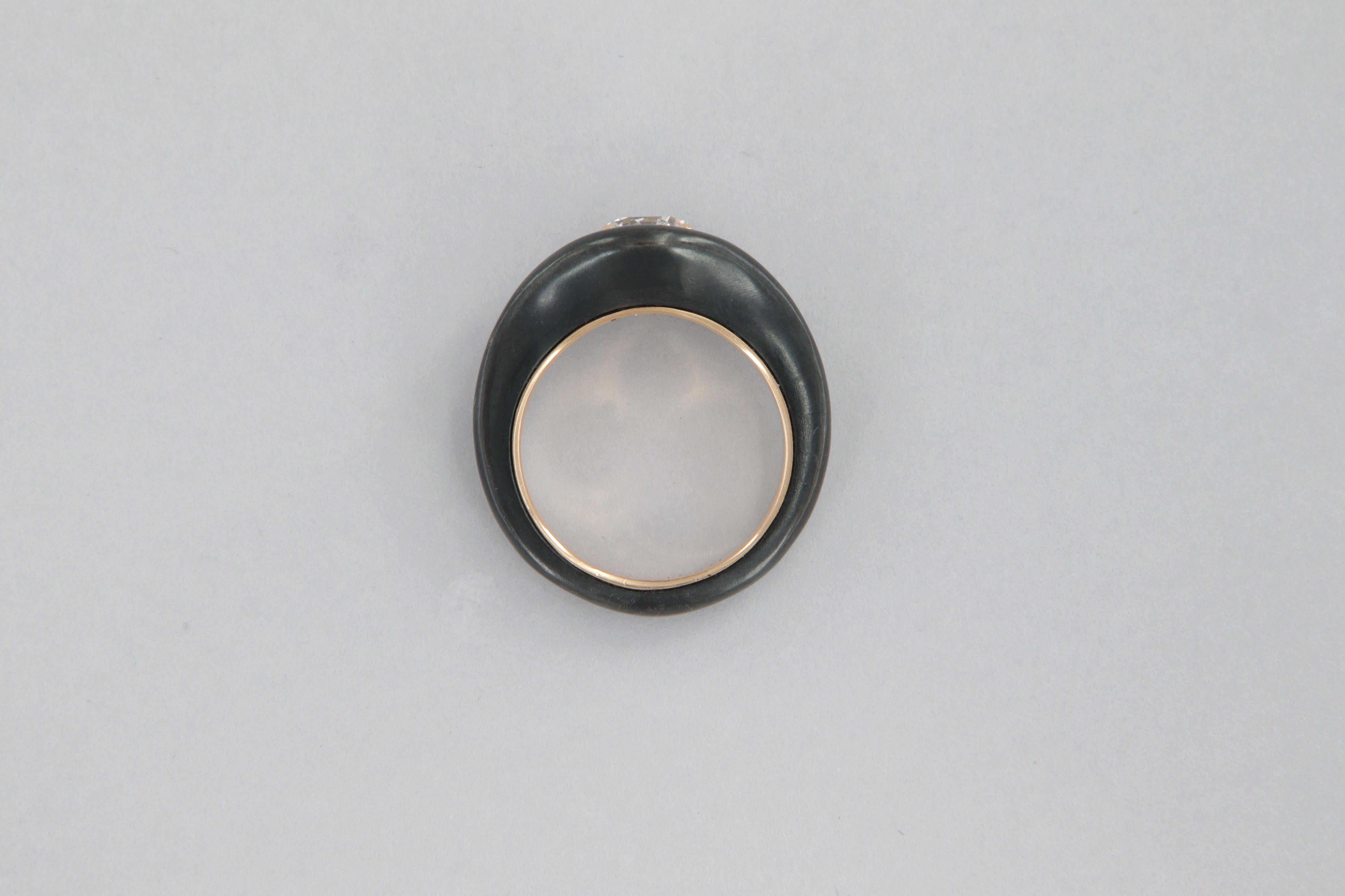 Women's Tosti anello con diamante 1.25 carati certificato GIA in ferro e oro For Sale