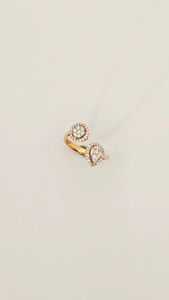 Contrary Ring in Rose Gold and Diamonds Invisible Setting