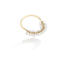 Constellation ring in yellow gold and rose-cut diamonds