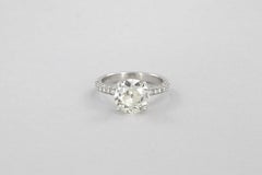 Verlobungsring mit einem Diamanten im Antikschliff von 3,07 Karat GIA